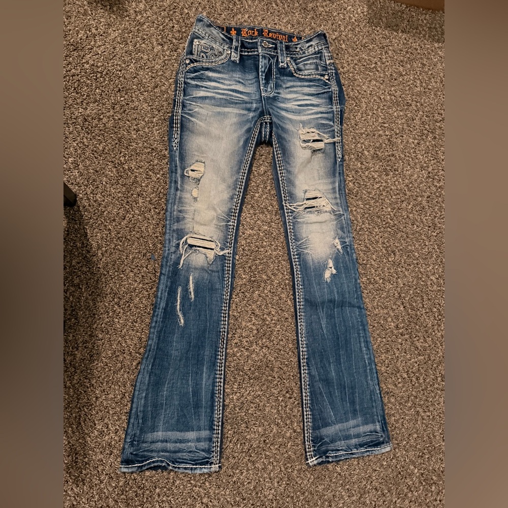 Rock Revival Blue Boot Cut Jeans - Picture 3 of 4